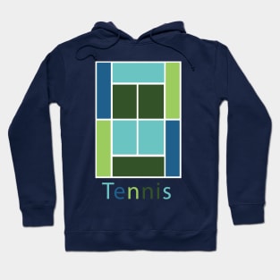 TENNIS COURT IN DIFFERENT COLORS Hoodie